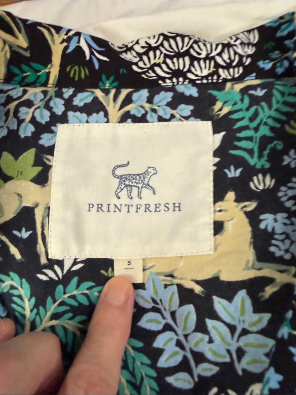PRINTFRESH Sleep Shirt in Dashing Deer Organic Cotton Pajamas S - Picture 7 of 12